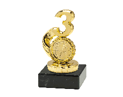 Gouden budget trofee 3e plaats 10 cm