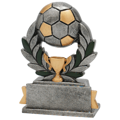 Antiek zilver beeld voetbal - voor kampioenen