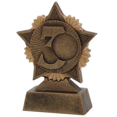 Beeld Ster 3 - met gravering