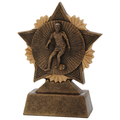 Beeld Ster voetbal - met gravering