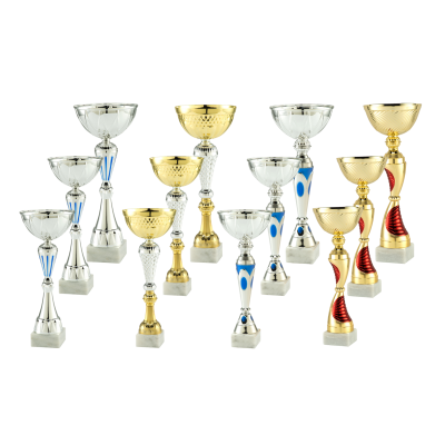 Trofeeën Voordeelpakket Pauline trofeeën serie met 12 trofeeën ­− 26,5–36,5 cm