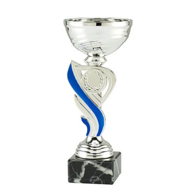 Zilveren Senna-trofee met blauwe details - vanaf 17,5 cm